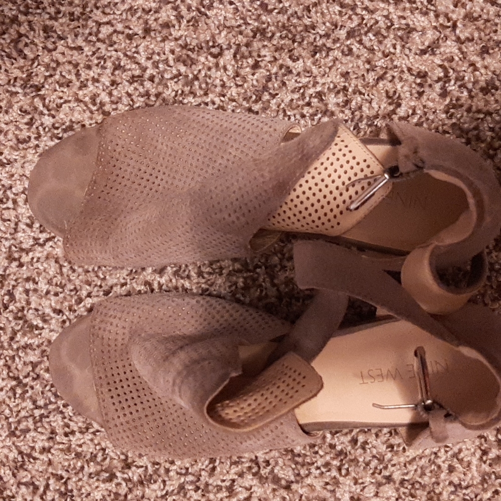 Well Worn Grey Suede Sandals